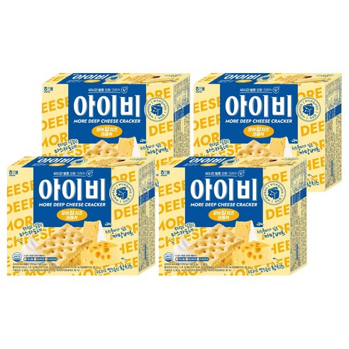 해태제과 아이비 모어딥치즈 크래커, 270g, 4개