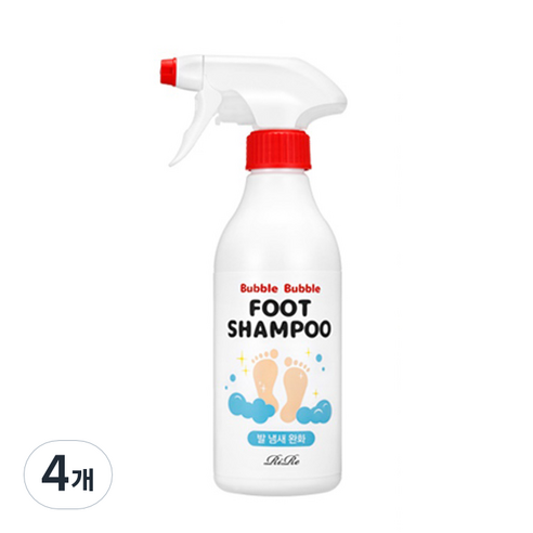 리르 버블버블 풋 샴푸, 380ml, 4개