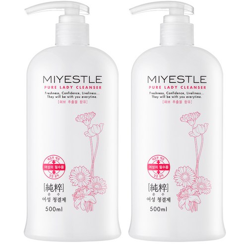 동성제약 미에뜰 순수 약산성 여성청결제, 500ml, 2개