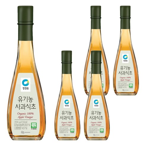 청정원 사과식초, 350ml, 5개
