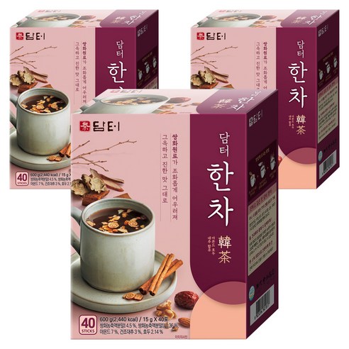 담터 한차, 15g, 40개입, 3개
