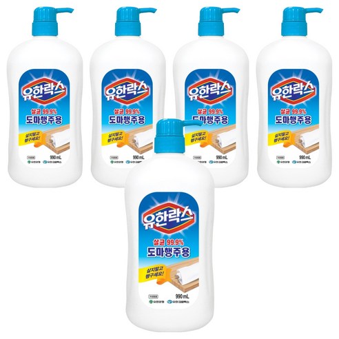 유한락스 도마행주용 세척제, 990ml, 5개