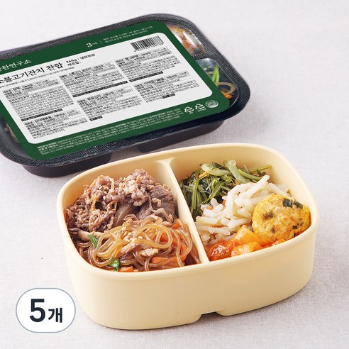 집반찬연구소 소불고기잔치 찬합, 245g, 5개