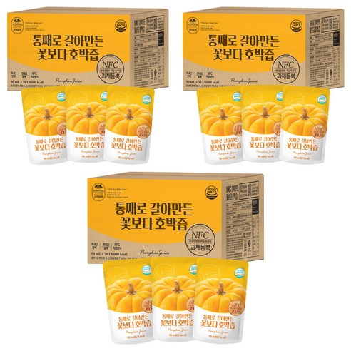 유기농마루 통째로 갈아만든 꽃보다 호박즙, 4.5L, 3개