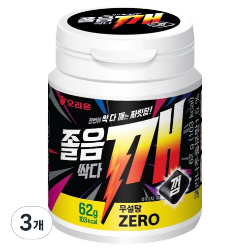 오리온 졸음싹다깨 껌, 62g, 3개