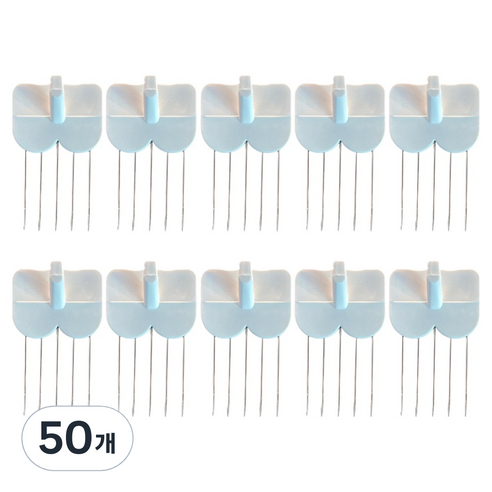 꼬자핀 무타공 액자걸이 벽지핀, 화이트, 50개