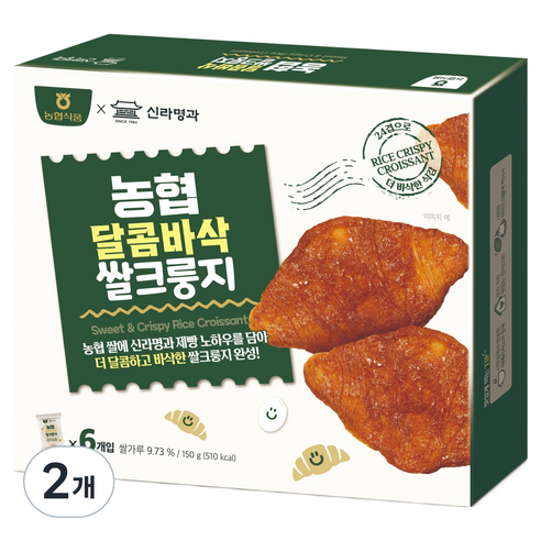 농협식품 달콤바삭 쌀크룽지, 2개, 150g