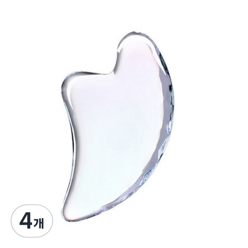 V라인 3D 크리스탈 얼굴 바디 괄사 마사지기, 4개