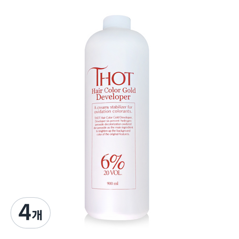 토트 헤어 칼라 골드 디벨로퍼 6%, 900ml, 4개