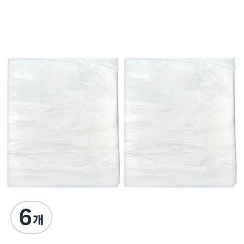 월드크린 분리수거 배접 비닐봉투 백색, 60L, 300개