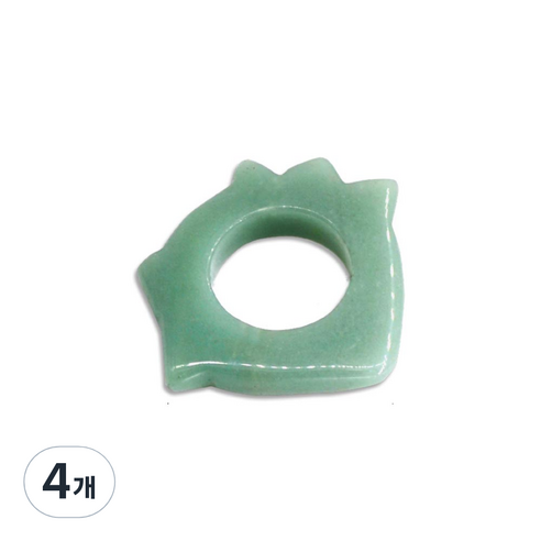 라이프포인트 괄사 지압 마사지기, 4개, 옥색(손가락링)