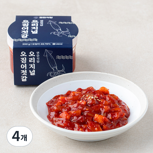 연안식당 오징어 젓갈, 200g, 4개