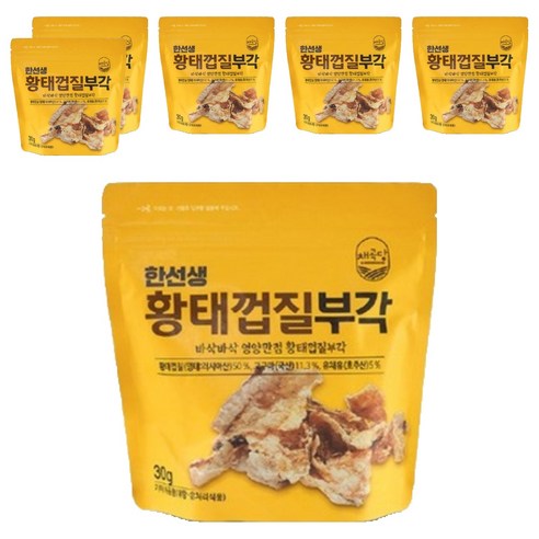채곡당 한선생 황태껍질부각, 30g, 6개