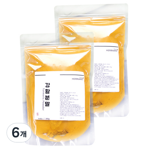 허브나래 강황분말, 300g, 6개