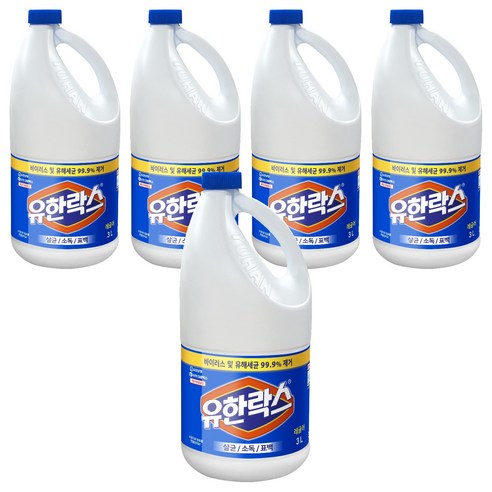 유한락스 레귤러 락스, 3L, 5개