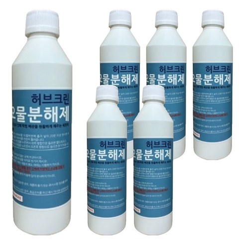 허브크린 오물분해제 파랑, 500ml, 6개