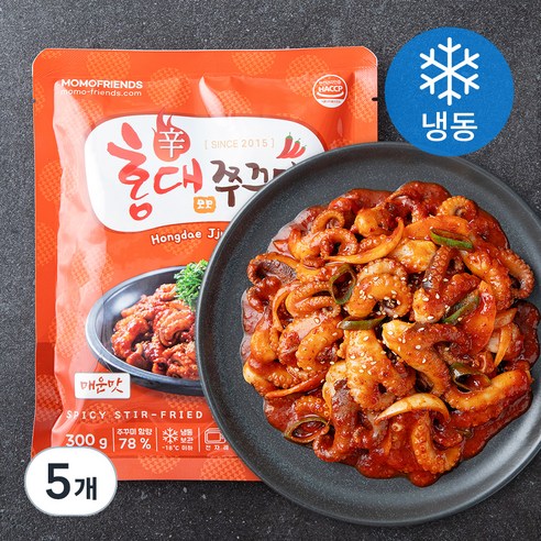 모모프렌즈 홍대쭈꾸미 매운맛 (냉동), 300g, 5개