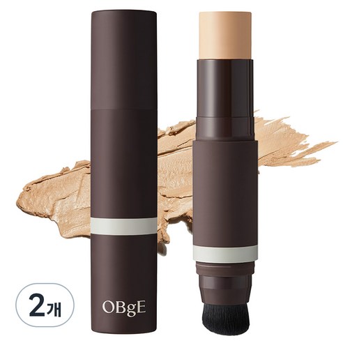 OBge 내추럴 커버 파운데이션 SPF50+ PA++++ 13g, 2호 베이지, 2개