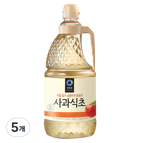 청정원 사과식초, 1.8L, 5개