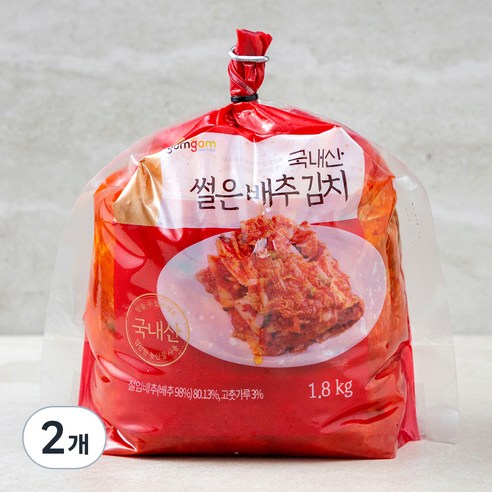 곰곰 국내산 썰은 배추 김치, 1.8kg, 2개