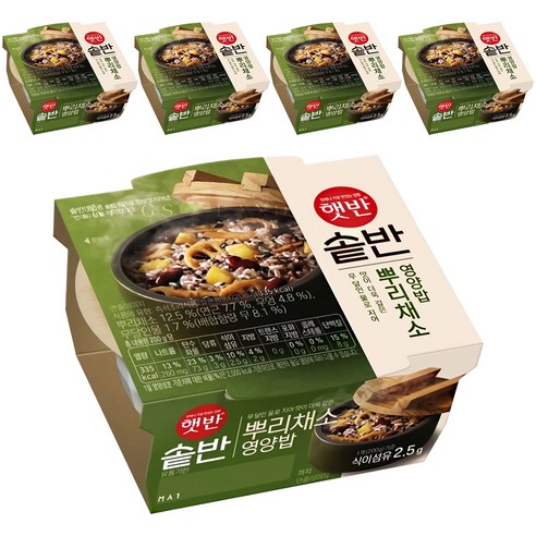 햇반 솥반 뿌리채소영양밥, 200g, 5개