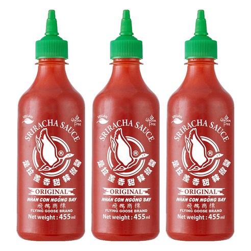 플라잉구스 스리라차 핫칠리 소스, 455ml, 3개