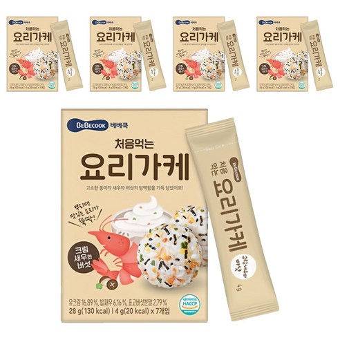 베베쿡 처음먹는 요리가케, 28g, 5개, 크림새우버섯