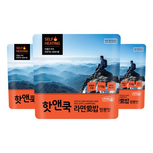 이지밥 핫앤쿡 라면애밥 짬뽕맛, 110g, 3개