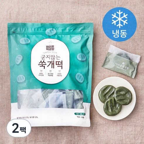 아리울떡공방 굳지않는 쑥개떡 (냉동), 1.2kg, 2개