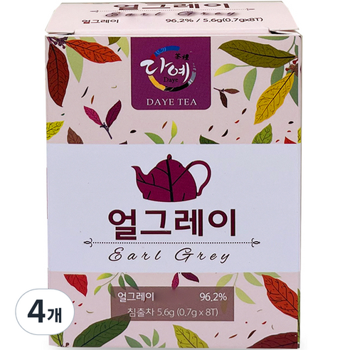 다예 얼그레이 8p, 5.6g, 1개, 4개