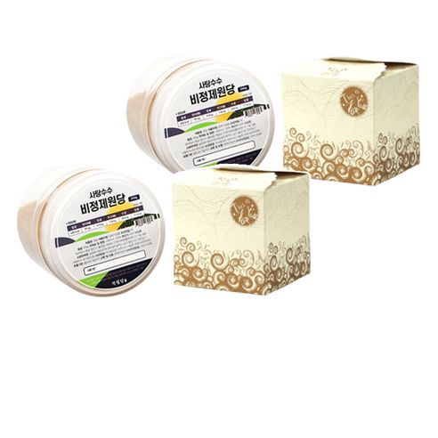 작월담 사탕수수 비정제원당 + 답례품 골드 선물박스, 2개, 250g