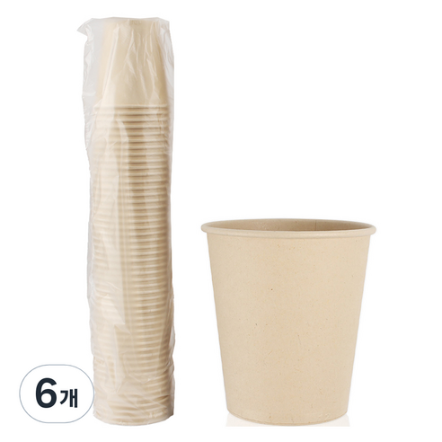 슈가랩 사탕수수 종이컵 190ml, 50개입, 6개