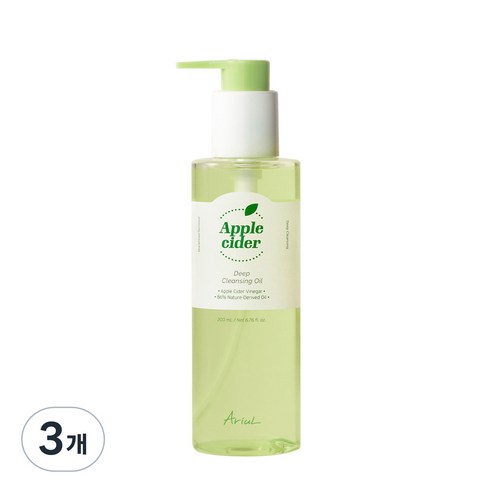 아리얼 비건 애플 사이다 딥 클렌징 오일, 200ml, 3개