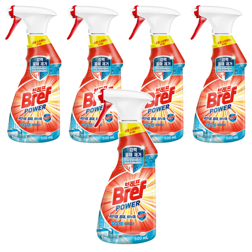 브레프 파워 욕실용 시트러스향, 500ml, 5개