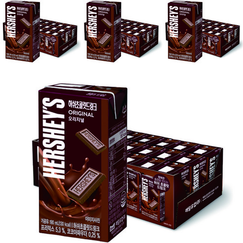 허쉬 초콜릿드링크 오리지널, 190ml, 96개