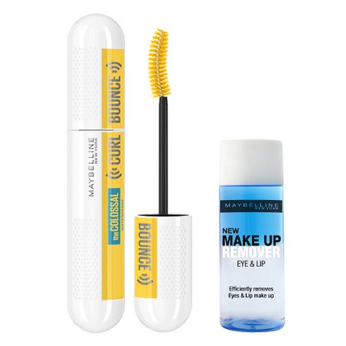 메이블린뉴욕 콜로썰 컬바운스 마스카라 10ml + 리무버 20ml 세트, 1세트, 블랙