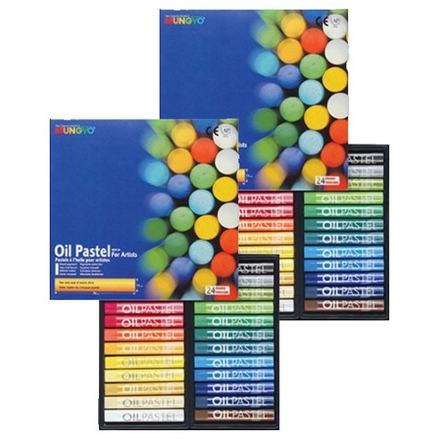 문교 오일 파스텔 지함 MOP-24, 24색, 2세트