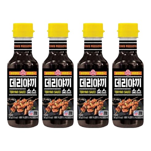오뚜기 데리야끼 소스, 345g, 4개