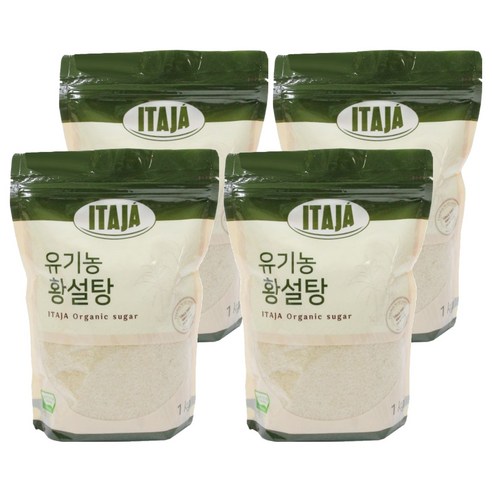 이타자 유기농 황설탕, 1kg, 4개