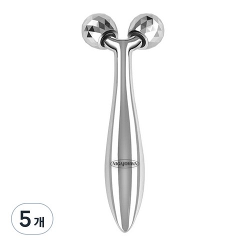 니가조화 3D 페이스 마사지 롤러, 5개, 실버