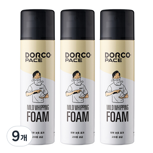 PACE 마일드 휘핑 쉐이빙폼, 250ml, 9개