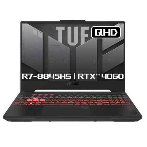 에이수스 2024 TUF 게이밍 A15 라이젠7 라이젠 8000 시리즈 지포스 RTX 4060, Mecha Gray, 1TB, 32GB, WIN11 Home, FA507UV-HQ095W