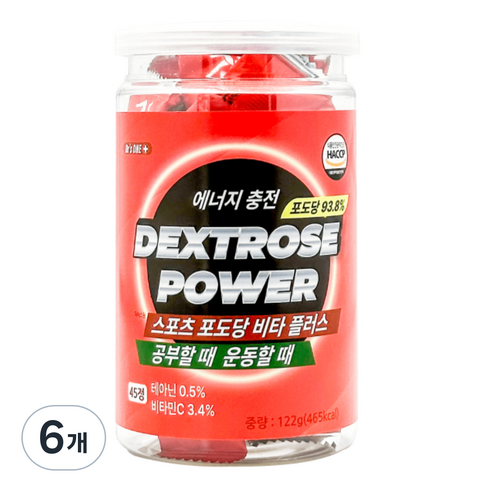 닥터스원 스포츠 포도당 비타플러스 캔디 45p, 122g, 6개