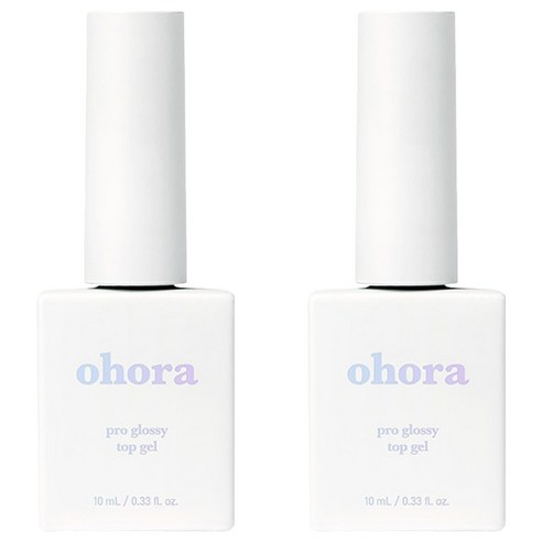 오호라 프로 글로시 탑젤, 투명, 10ml, 2개