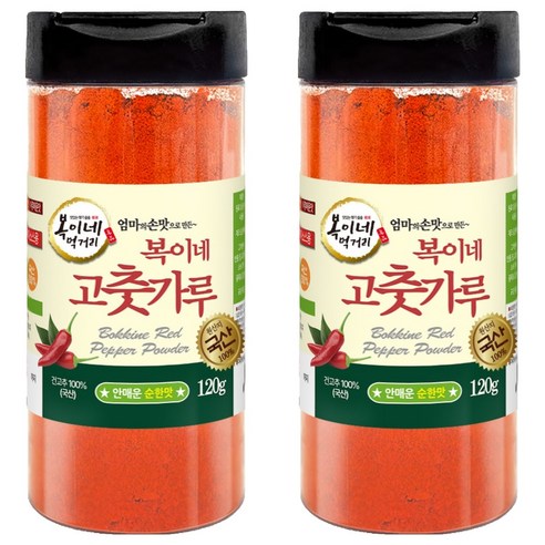 복이네먹거리 국산 고춧가루 안매운 순한맛 어린이 떡볶이소스용, 120g, 2개