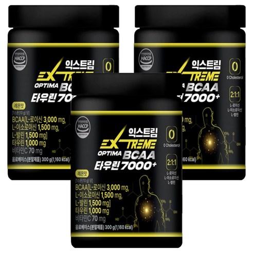 익스트림 OPTIMA BCAA 타우린 7000+, 300g, 3개