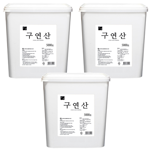 순담 구연산, 3개, 5kg