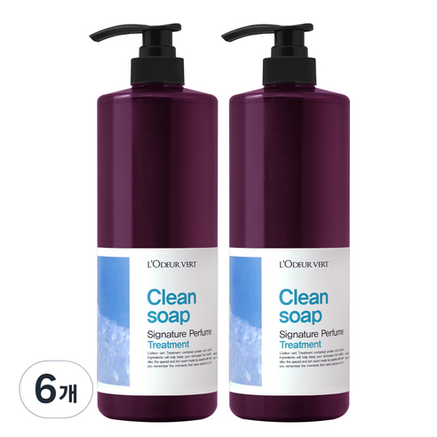 로더베르 시그니처 퍼퓸 트리트먼트 클린솝 1000ml, 6개