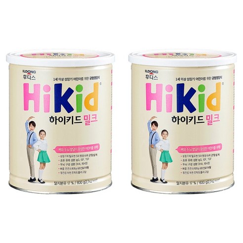 일동후디스 하이키드 밀크, 600g, 2개