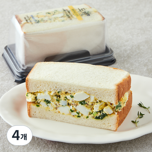 도제식빵 쪽파 에그 산도, 150g, 4개